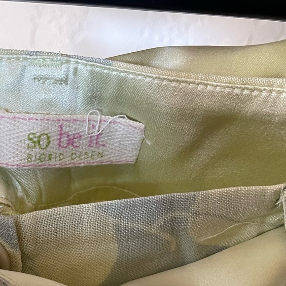 Sigrid Olsen|So be it, Tan Floral Linen Wide leg pants, lagenlook style••• - Picture 9 of 16